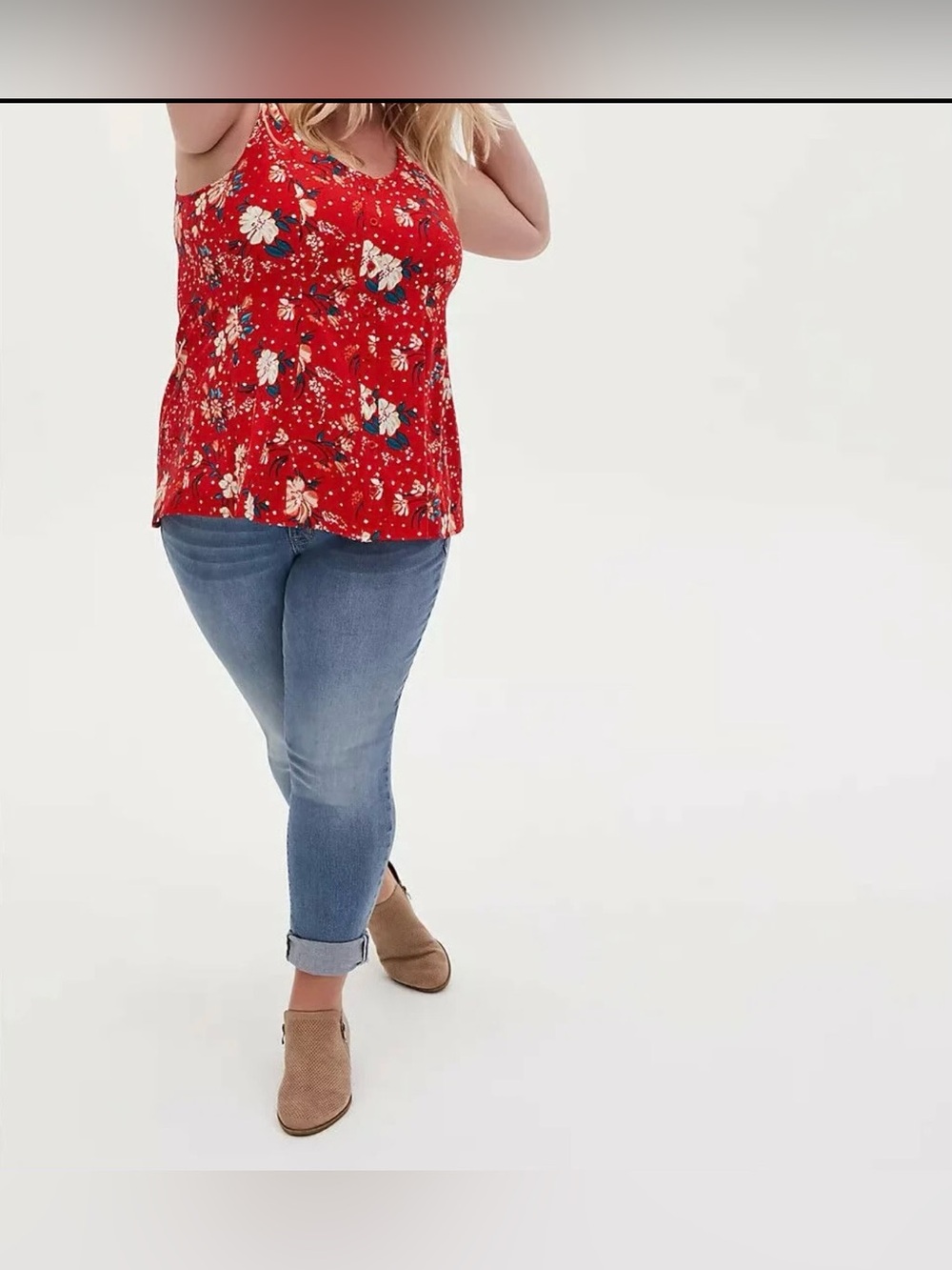 Torrid Challis Front Fit and Flare Tank